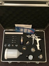Profi Alukoffer mit HVLP Lackierpistole + 5 Düsensätzen 1.3/1.4/1.7/1.8/2.0 mm