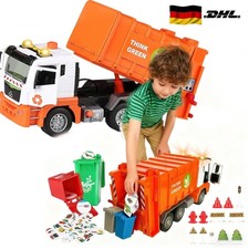 Müllauto Spielzeug mit Licht und Sound, Abfallsortierung Lernspielzeug Geschenk