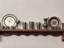 Zinn Konvolut Geschirr Sammlung Teller Zinnkrug Becher Trinkbecher Kanne Kelch