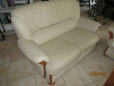 Ledercouch (2er) + Sessel