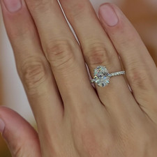 14K Weißgold Diamant Ring 3