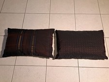 7 Stk orig.  Brühl Sofakissen mit Füllung und Bezug bordeaux-rot ca. 30 x 50 cm