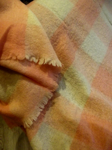Vintage decke plaid mohair - vintage,