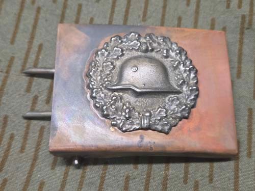 Koppelschloss stahlhelm mit - -,