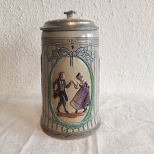 Jugendstil Bier Seidel Krug um