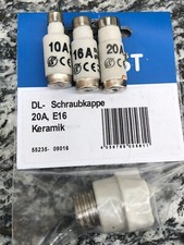 E16 Sicherungen und Schraubkappe für DDR Sicherungen 10A,16A und 20A