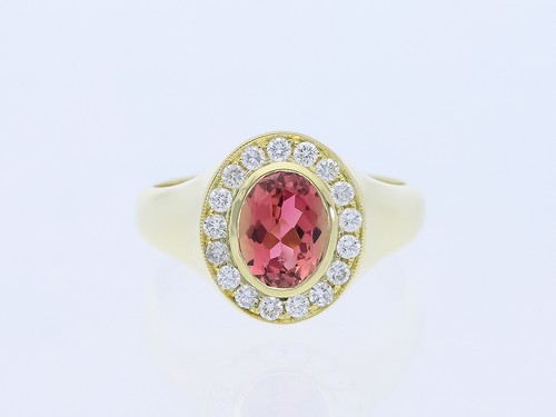 Brillanten ring turmalin 585 - brillanten,