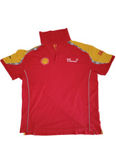 Offizielles Scuderia Ferrari Shell V-Power Herren Team Kit Poloshirt Größe M