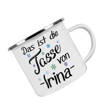 Emaille-Tasse mit Wunschname -