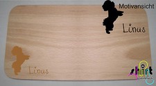 HB 82  Bichon Friese Name Holzbrett Holzbrettchen Lasergravur Brettchen