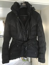 Original BELSTAFF Damen Jacke Schwarz tailliert Kapuze G 42 dt / 48 it