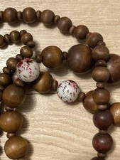 Holzperlenkette Statement 90