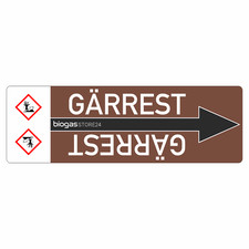 Biogasanlage Aufkleber Biogas - Rohrleitungskennzeichnung