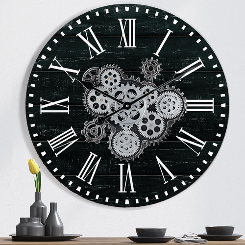 Schwarz wanduhr groß mit - wanduhr,