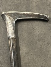 Antik Gehstück Mit Echt 800 Silber Griff Hand Gearbeitet Aus Nachlass