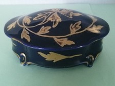 Deckeldose echt kobalt Graf von Hennberg Porzellan