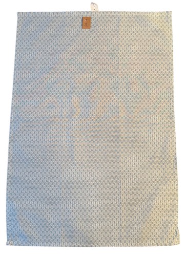 Geschirrtuch hellblau beige - hellblau,