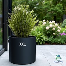 Runder Blumentopf mit Einsaitz Blumenkübel Pflanzkübel zylindrisch Pflanzgefäß