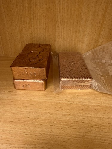 Handgegossene kupferbarren aus - kupferbarren,
