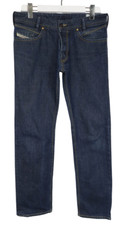Diesel Iakop Regular Slim-Tapered 0088Z Herrenjeans W31/L32 Dunkelblau Knopf