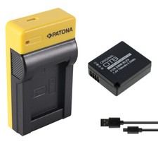 USB-Ladegerät + Akku für Panasonic Lumix DC-GX9, DC-TZ91, DC-TZ202 - DMW-BLG10-E