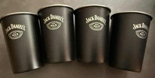 4 Jack Daniels Trinkbecher Metall   Schwarz gebraucht