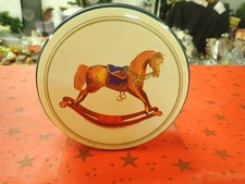 Alte Blechdose mit Deckel Nostalgie Weihnachtsdose Schaukelpferd Spielzeuge