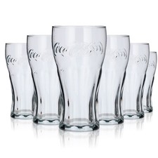 6x Coca Cola Glas 0,4l