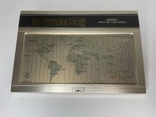 SEIKO Tischuhr,Weltuhr,Touchscreen,Vintage,80er Jahre,Retro 