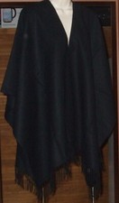 ELEGANTE DAMEN OBERTEIL JACKE PONCHO CAPE in SCHWARZ - GR S/ M/ L/ XL 