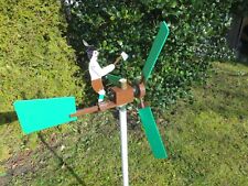 Windspiel Windrad mit Bayrischen Holzhacker 3 Blatt Windrad