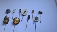 10 alte Anstecknadeln Post, Bahn, Auto, VdK, usw.