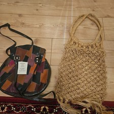 DDR Leder Damen Handtasche - Neuwertig - VEB-wohl unbenutzt und Beutel/Netz