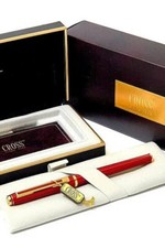 Cross Signature Füller Burgundy Laquer Feder M 18K 750 Gold um 1990 Full Set NEU