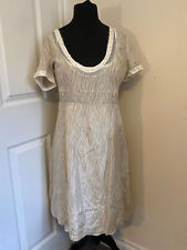 Soie de Chine by Noa Noa U-Ausschnitt Kurzarm Spitzendetail Kleid & Slip Gr. M