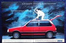 Fiat Uno Turbo i.e. Kat., originale Werbung aus 1988    Großformat