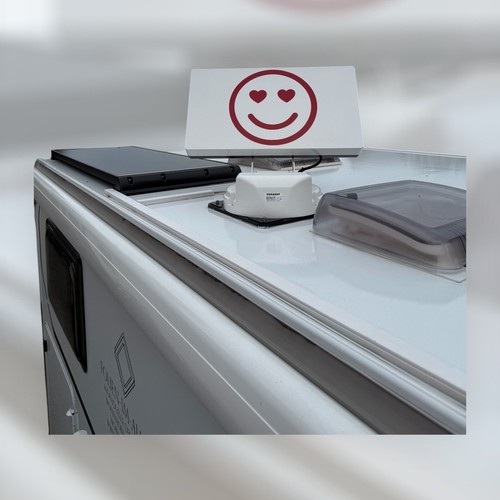 Sat anlage aufkleber smiley - sat,