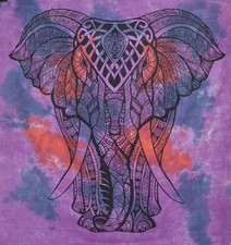 XXL Tagesdecke Batik Elefant