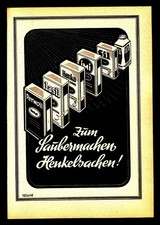 3w7793/ Alte Reklame von 1950 – Zum Saubermachen – Henkelsachen.