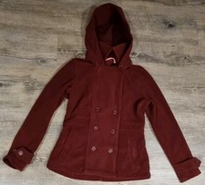 Steeds Fleecejacke Weinrot Gr. S mit abnehmbarer Kapuze