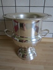 prunkvoller Sektkühler mit 2 Henkel versilbert 25cm hoch