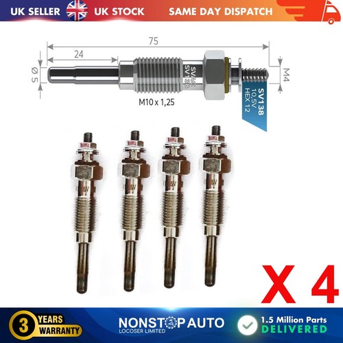 Glühkerzen für mitsubishi - 4x,