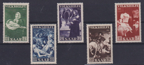Saarland 1951 309 313 - 1951, 309-313