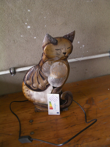 Katzenlampe aus metall - katzenlampe,