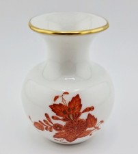 Herend Apponyi Orange 7193 AOG Kleine Blumenvase Tischvase Väßchen Minivase 6,5