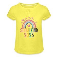 Schulkind 2025 Regenbogen Einschulung Mädchen Mädchen T-Shirt