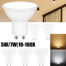 10/100x GU10 LED Birne Leuchtmittel Strahler Kaltweiß Warmweiß Glühbirne 5W 7W