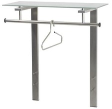 Spinder Design- Wandgarderobe Garderobe Metall matt Glasablage ohne Bügel