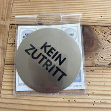 Türschild "Kein Zutritt " DURABLE Piktogramm Durchmesser: 83 mm silber