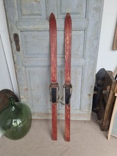A6648 Alte Holzski | SKIER | SKI um 1950 | RAR | Super Winter Deko | ANTIK 129cm